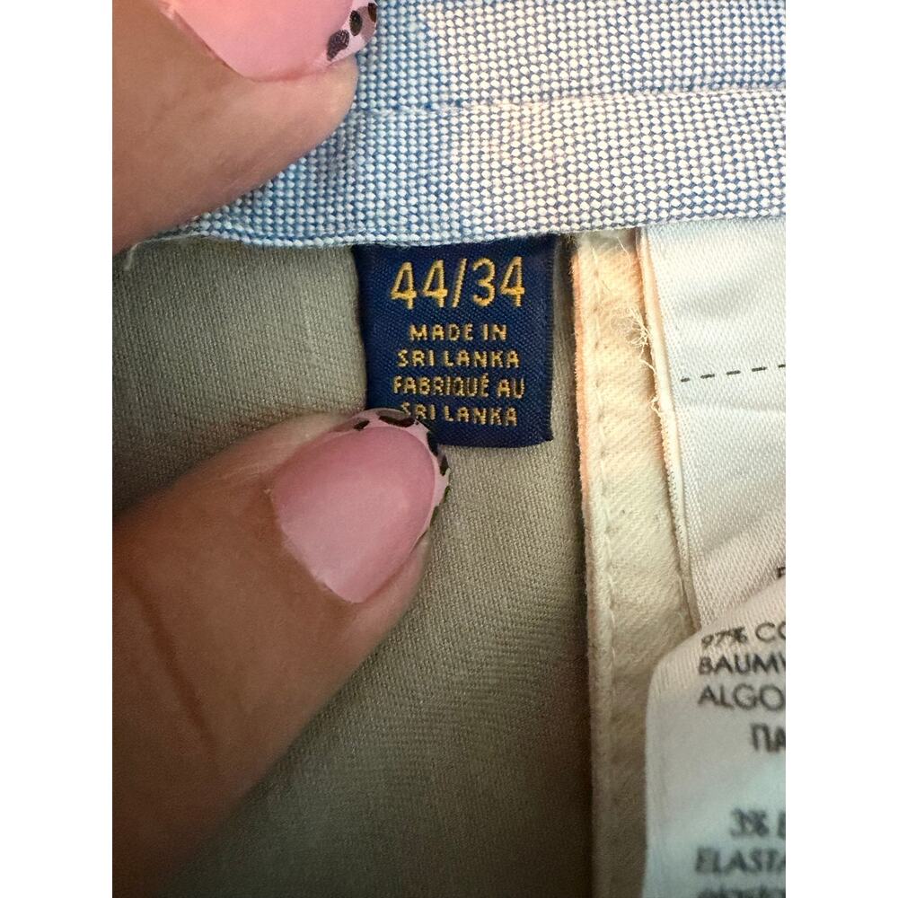 Polo Ralph Lauren Chino Pants Mens 44x34 Stretch Classic Fit Khaki Tan - Picture 7 of 8
